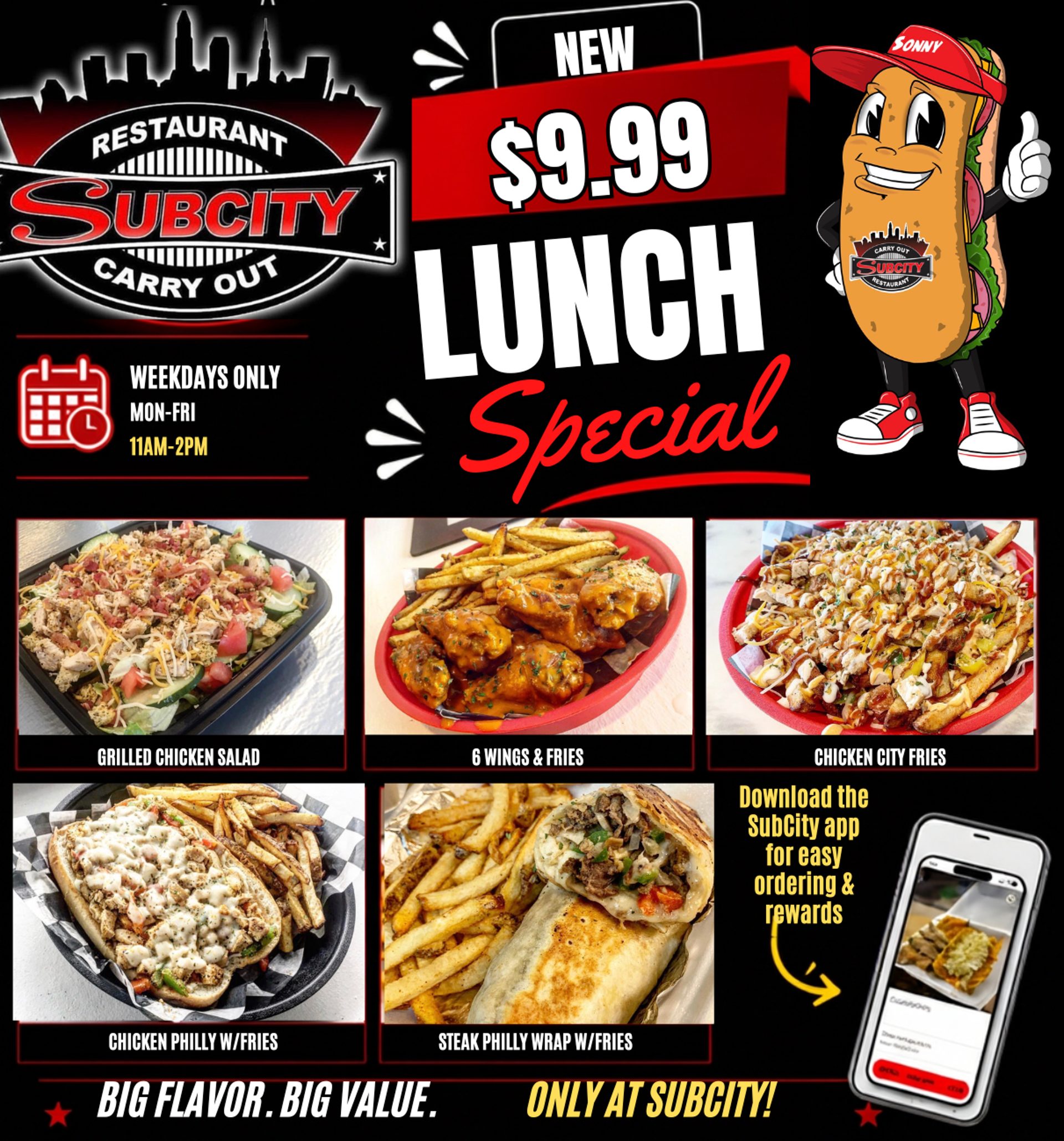 🔥 NEW $9.99 LUNCH SPECIAL! 🔥