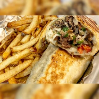 🌯 Steak Philly Wrap w/ Fries