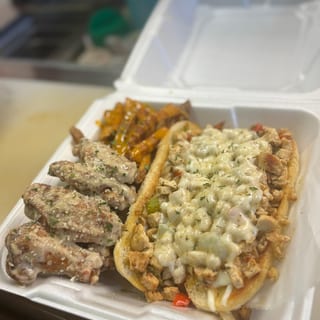 Chicken Philly, 6 Wing Combo & Fries